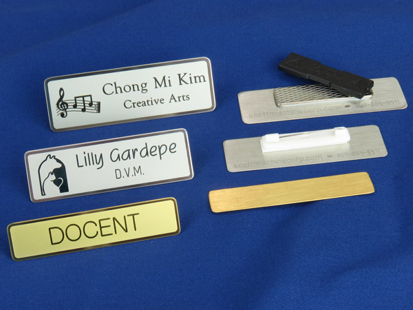 Metal Name Tags  Gold and Silver Name Tags
