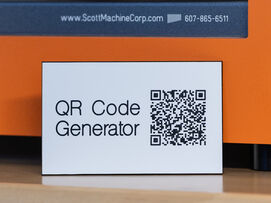 Say more - any anything! engraving qr codes rotary engraved QR code panel